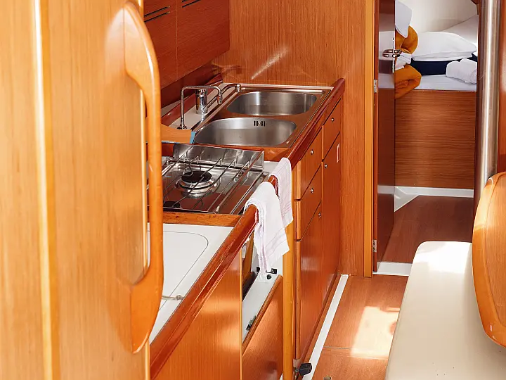 Beneteau Cyclades 39.3 - Interior - kitchen (photo taken 2019)