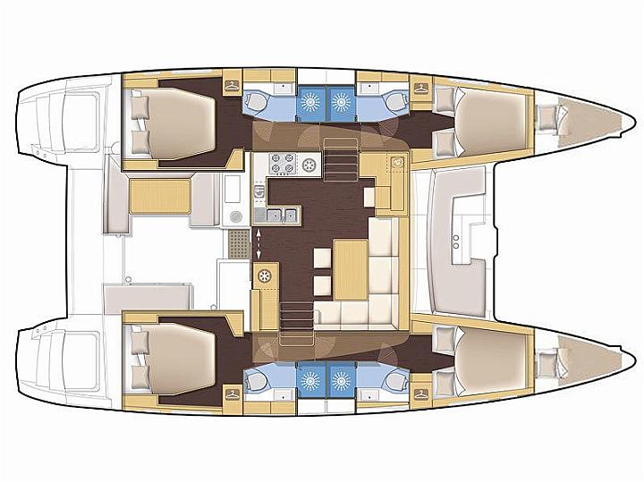 Lagoon 450F - Layout image