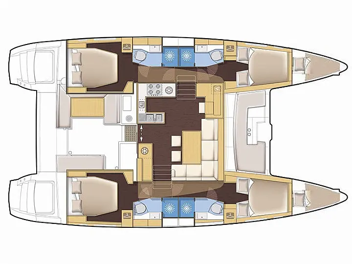 Lagoon 450F - Layout image