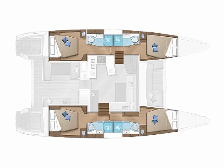 Lagoon 450  Flybridge - Layout image