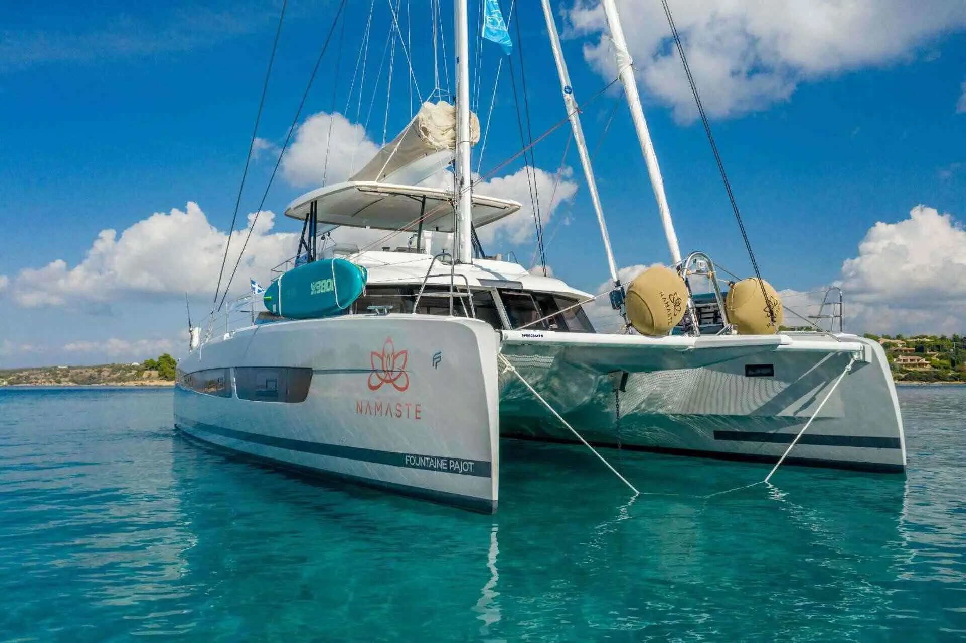 Namaste | Fountaine Pajot Samana 59 | 4-Cabin Luxury Catamaran | Athens Charter | Booktheboat 