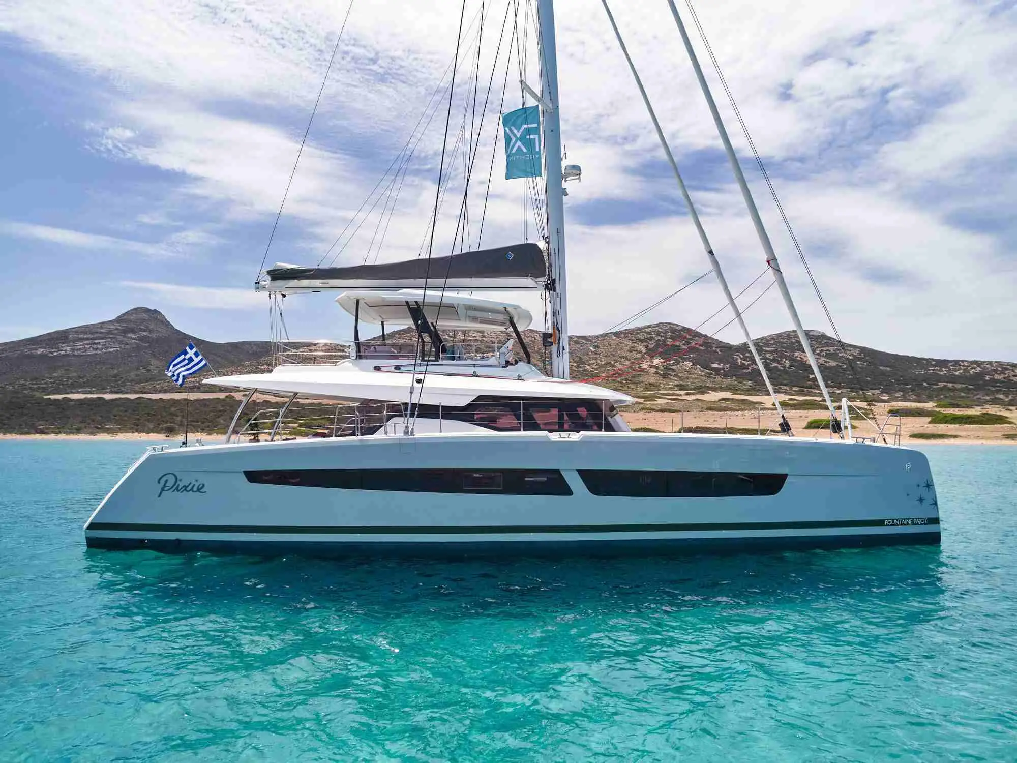 Pixie | Fountaine Pajot Alegria 67 | 4-Cabin Luxury Catamaran | Athens Charter | Booktheboat 