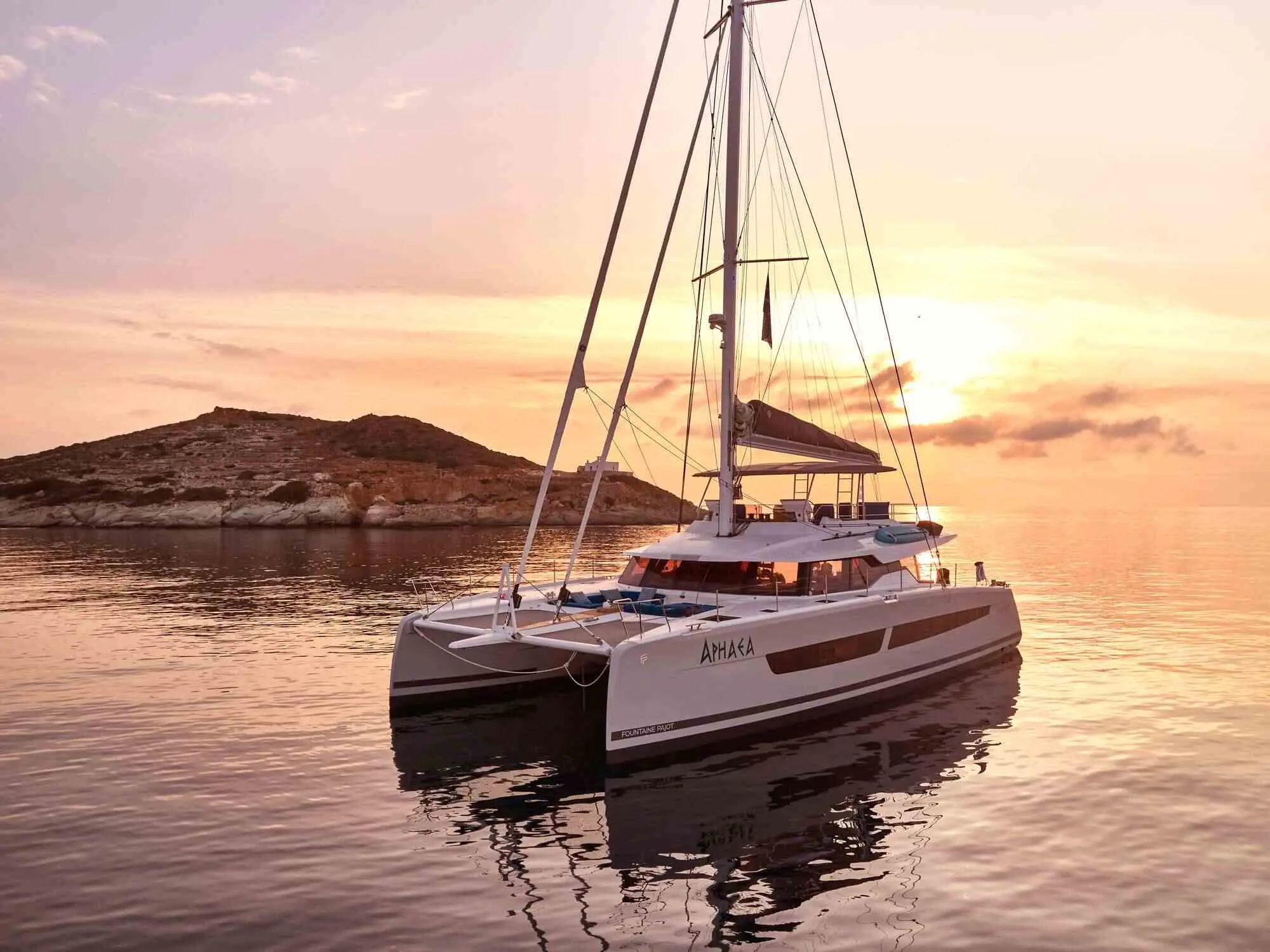 Aphaea | Fountaine Pajot Alegria 67 | 5-Cabin Luxury Catamaran | Lavrion Charter | Booktheboat 