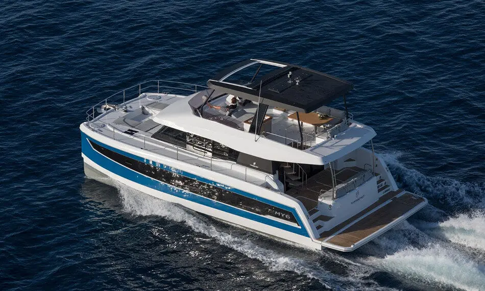 MY6 | Fountaine Pajot MY6 | 3-Cabin Luxury Power Catamaran | Athens Charter | Booktheboat 