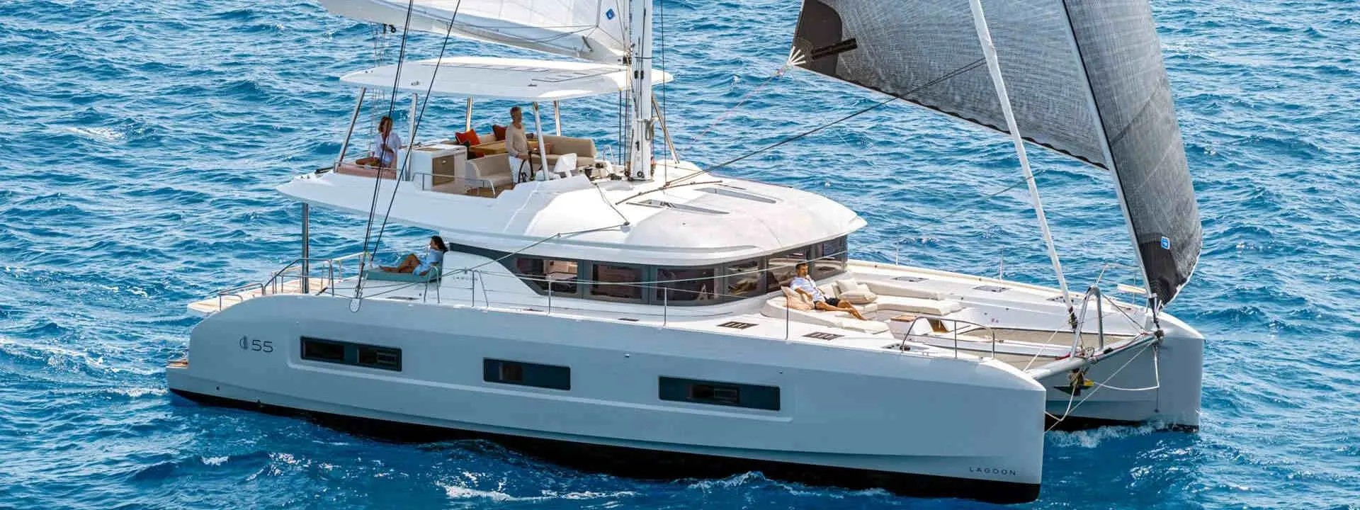 Aurelia | Lagoon 55 | 4-Cabin Luxury Catamaran | Athens Charter | Booktheboat 