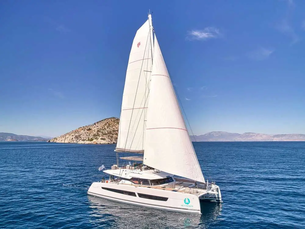 Sunmoon | Fountaine Pajot Alegria 67 | 5-Cabin Luxury Catamaran | Athens Charter | Booktheboat 