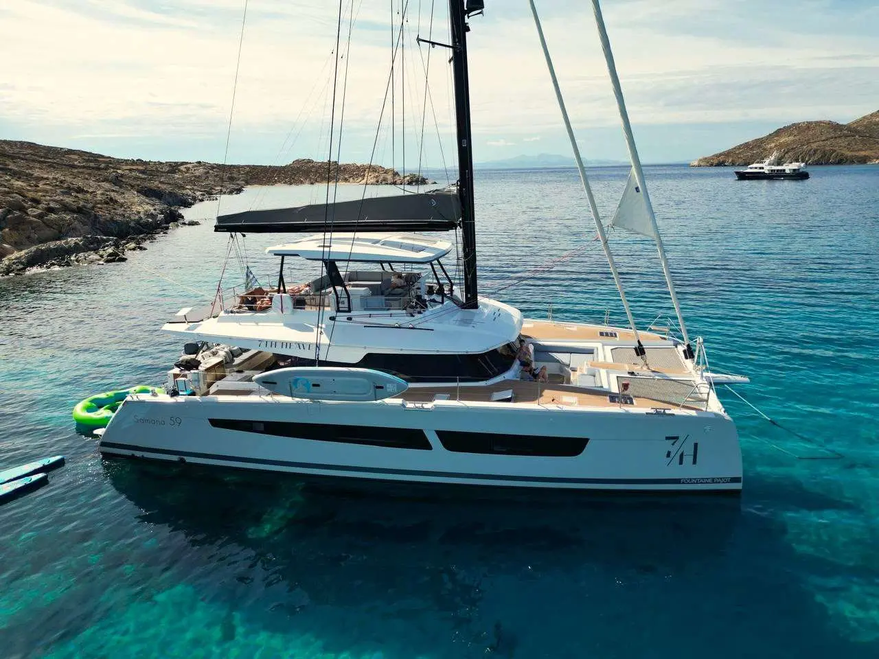 7th Heaven | Fountaine Pajot Samana 59 | 4-Cabin Luxury Catamaran | Athens | Booktheboat 